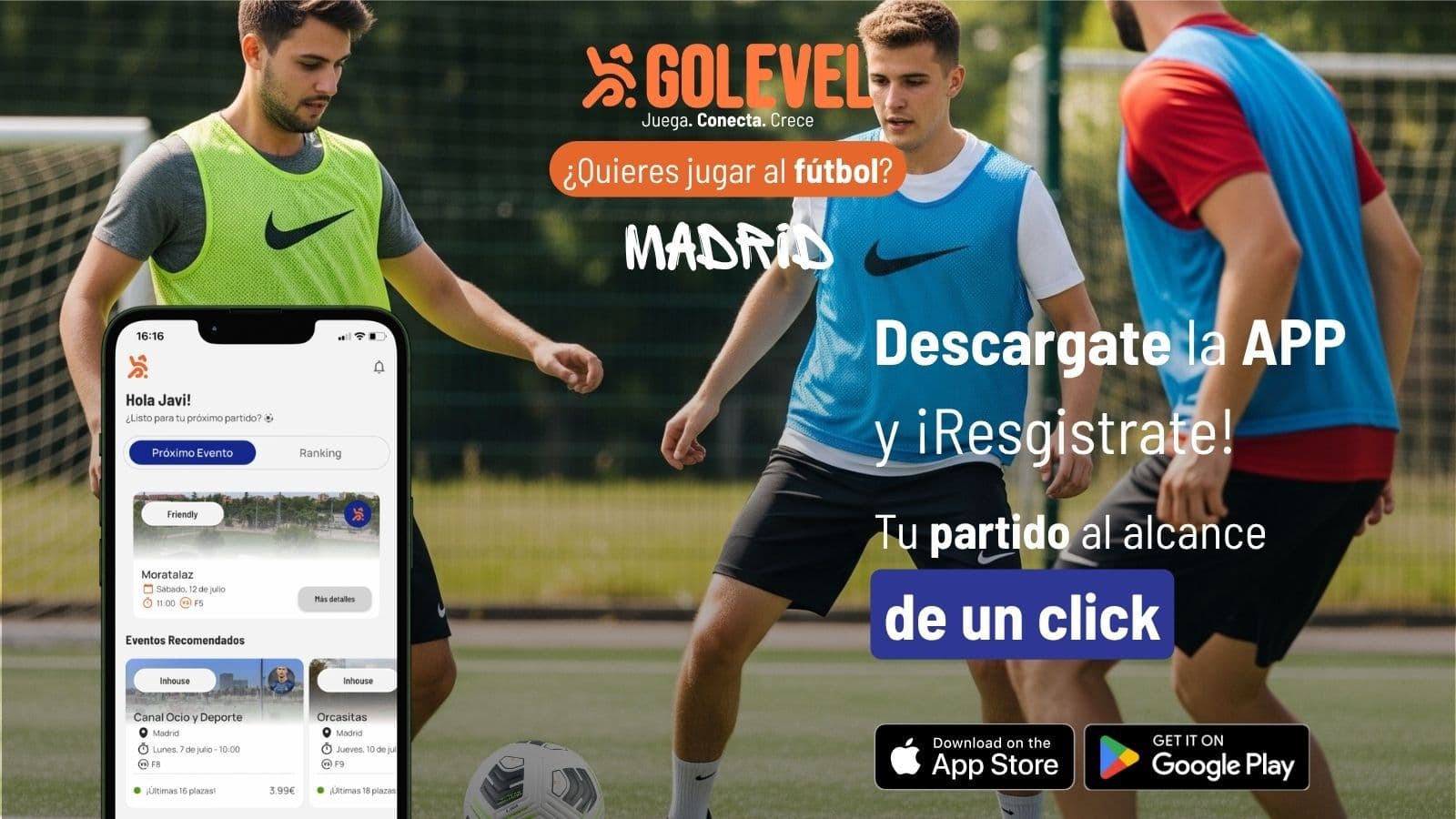 Juega fútbol en Madrid: ¿cómo, dónde y cuándo?